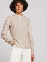 Langarmshirt mit Rüschendetails - Frauen - cold beige Langarmshirt mit Rüschendetails - Frauen - cold beige - 5 - TOM TAILOR