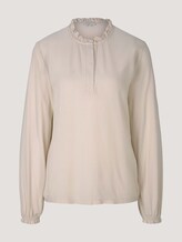 Langarmshirt mit Rüschendetails - Frauen - cold beige Langarmshirt mit Rüschendetails - Frauen - cold beige - 7 - TOM TAILOR