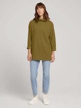 Sweatshirt mit Stehkragen - Frauen - khaki olive Sweatshirt mit Stehkragen - Frauen - khaki olive - 3 - TOM TAILOR