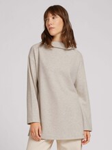 Sweatshirt mit Stehkragen - Frauen - cold beige melange Sweatshirt mit Stehkragen - Frauen - cold beige melange - 1 - TOM TAILOR