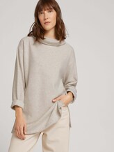 Sweatshirt mit Stehkragen - Frauen - cold beige melange Sweatshirt mit Stehkragen - Frauen - cold beige melange - 5 - TOM TAILOR