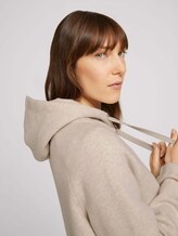 Melierte Sweatjacke mit Kapuze - Frauen - cold beige melange Melierte Sweatjacke mit Kapuze - Frauen - cold beige melange - 9 - TOM TAILOR