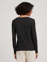 Langarmshirt mit V-Ausschnitt - Frauen - deep black Langarmshirt mit V-Ausschnitt - Frauen - deep black - 2 - TOM TAILOR
