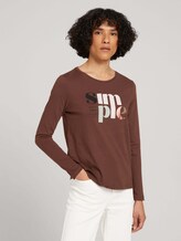 Langarmshirt mit Print - Frauen - earth brown Langarmshirt mit Print - Frauen - earth brown - 1 - TOM TAILOR