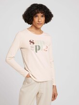 Langarmshirt mit Print - Frauen - cold beige Langarmshirt mit Print - Frauen - cold beige - 1 - TOM TAILOR