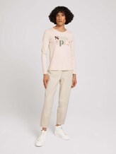 Langarmshirt mit Print - Frauen - cold beige Langarmshirt mit Print - Frauen - cold beige - 3 - TOM TAILOR