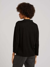 Loose Fit Shirt mit Tunnelzug - Frauen - deep black Loose Fit Shirt mit Tunnelzug - Frauen - deep black - 2 - TOM TAILOR