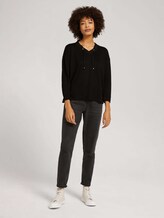 Loose Fit Shirt mit Tunnelzug - Frauen - deep black Loose Fit Shirt mit Tunnelzug - Frauen - deep black - 3 - TOM TAILOR