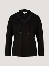 Loose Fit Shirt mit Tunnelzug - Frauen - deep black Loose Fit Shirt mit Tunnelzug - Frauen - deep black - 7 - TOM TAILOR