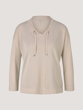 Loose Fit Shirt mit Tunnelzug - Frauen - cold beige Loose Fit Shirt mit Tunnelzug - Frauen - cold beige - 7 - TOM TAILOR