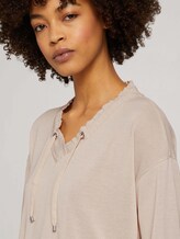 Loose Fit Shirt mit Tunnelzug - Frauen - cold beige Loose Fit Shirt mit Tunnelzug - Frauen - cold beige - 9 - TOM TAILOR