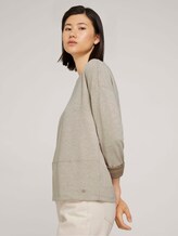 Loose-fit jersey shirt - Women - cold beige melange Loose-fit jersey shirt - Women - cold beige melange - 5 - TOM TAILOR