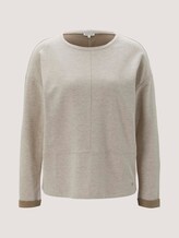 Loose-fit jersey shirt - Women - cold beige melange Loose-fit jersey shirt - Women - cold beige melange - 7 - TOM TAILOR