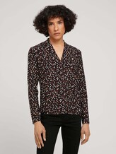 Blusenshirt mit Muster - Frauen - black small dot design Blusenshirt mit Muster - Frauen - black small dot design - 1 - TOM TAILOR