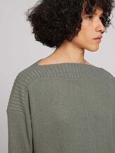 Melange shirt with ribbed cuffs - Women - dusty mid olive melange Melange shirt with ribbed cuffs - Women - dusty mid olive melange - 9 - TOM TAILOR