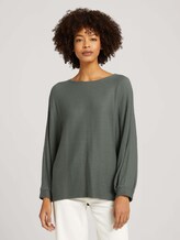 Strukturiertes Shirt mit LENZING™ ECOVERO™ - Frauen - dusty mid olive Strukturiertes Shirt mit LENZING™ ECOVERO™ - Frauen - dusty mid olive - 1 - TOM TAILOR