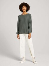 Strukturiertes Shirt mit LENZING™ ECOVERO™ - Frauen - dusty mid olive Strukturiertes Shirt mit LENZING™ ECOVERO™ - Frauen - dusty mid olive - 3 - TOM TAILOR