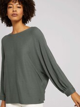 Strukturiertes Shirt mit LENZING™ ECOVERO™ - Frauen - dusty mid olive Strukturiertes Shirt mit LENZING™ ECOVERO™ - Frauen - dusty mid olive - 9 - TOM TAILOR