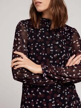 Gemustertes Langarmshirt aus Mesh - Frauen - black large dot design Gemustertes Langarmshirt aus Mesh - Frauen - black large dot design - 9 - TOM TAILOR