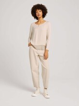 7/8 Shirt im Materialmix - Frauen - cold beige 7/8 Shirt im Materialmix - Frauen - cold beige - 3 - TOM TAILOR