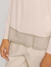 7/8 Shirt im Materialmix - Frauen - cold beige 7/8 Shirt im Materialmix - Frauen - cold beige - 9 - TOM TAILOR