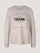 Sweatshirt mit Glitzerprint - Frauen - cold beige Sweatshirt mit Glitzerprint - Frauen - cold beige - 7 - TOM TAILOR