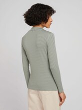 Gestreiftes Rollkragenshirt - Frauen - green stripe Gestreiftes Rollkragenshirt - Frauen - green stripe - 2 - TOM TAILOR