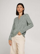 Gemustertes Henleyshirt - Frauen - green leaf design Gemustertes Henleyshirt - Frauen - green leaf design - 5 - TOM TAILOR