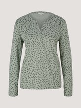 Gemustertes Henleyshirt - Frauen - green leaf design Gemustertes Henleyshirt - Frauen - green leaf design - 7 - TOM TAILOR