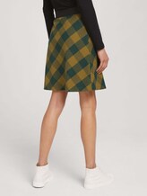 Soft check skirt - Women - green small check ck Soft check skirt - Women - green small check ck - 2 - TOM TAILOR
