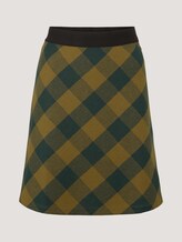 Soft check skirt - Women - green small check ck Soft check skirt - Women - green small check ck - 7 - TOM TAILOR