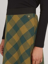 Soft check skirt - Women - green small check ck Soft check skirt - Women - green small check ck - 9 - TOM TAILOR