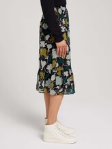 Gemusterter Midirock mit recyceltem Polyester - Frauen - green large floral design Gemusterter Midirock mit recyceltem Polyester - Frauen - green large floral design - 11 - TOM TAILOR