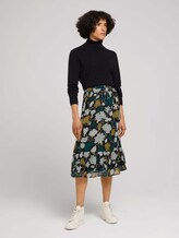 Gemusterter Midirock mit recyceltem Polyester - Frauen - green large floral design Gemusterter Midirock mit recyceltem Polyester - Frauen - green large floral design - 3 - TOM TAILOR