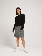 Weicher Rock mit Karomuster - Frauen - offwhite jacquard check Weicher Rock mit Karomuster - Frauen - offwhite jacquard check - 3 - TOM TAILOR