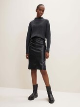 Midirock aus Kunstleder - Frauen - deep black Midirock aus Kunstleder - Frauen - deep black - 3 - TOM TAILOR