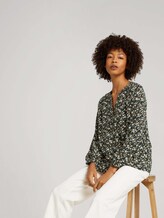 Gemusterte Henleybluse - Frauen - green small floral design Gemusterte Henleybluse - Frauen - green small floral design - 5 - TOM TAILOR