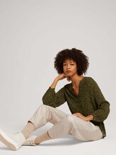 Patterned Henley blouse - Women - green shades floral design Patterned Henley blouse - Women - green shades floral design - 5 - TOM TAILOR