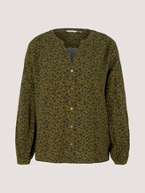 Patterned Henley blouse - Women - green shades floral design Patterned Henley blouse - Women - green shades floral design - 7 - TOM TAILOR