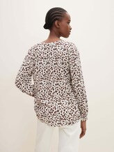 Gemusterte Henleybluse - Frauen - beige small dot design Gemusterte Henleybluse - Frauen - beige small dot design - 2 - TOM TAILOR