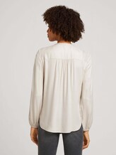 Blouse with a button tab - Women - cold beige Blouse with a button tab - Women - cold beige - 2 - TOM TAILOR