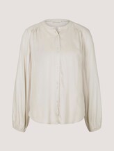 Blouse with a button tab - Women - cold beige Blouse with a button tab - Women - cold beige - 7 - TOM TAILOR