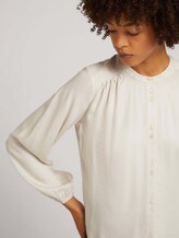 Blouse with a button tab - Women - cold beige Blouse with a button tab - Women - cold beige - 9 - TOM TAILOR