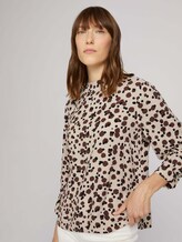 Stehkragen Bluse mit LENZING™ ECOVERO™ - Frauen - beige large dot design Stehkragen Bluse mit LENZING™ ECOVERO™ - Frauen - beige large dot design - 5 - TOM TAILOR