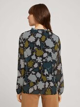 Gemusterte Bluse mit recyceltem Polyester - Frauen - green large floral design Gemusterte Bluse mit recyceltem Polyester - Frauen - green large floral design - 2 - TOM TAILOR