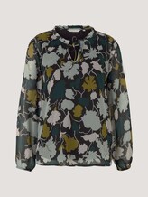 Gemusterte Bluse mit recyceltem Polyester - Frauen - green large floral design Gemusterte Bluse mit recyceltem Polyester - Frauen - green large floral design - 7 - TOM TAILOR