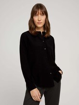 Rüschen Bluse mit Lyocell - Frauen - deep black Rüschen Bluse mit Lyocell - Frauen - deep black - 1 - TOM TAILOR