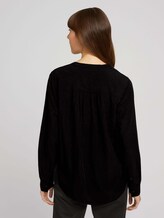 Rüschen Bluse mit Lyocell - Frauen - deep black Rüschen Bluse mit Lyocell - Frauen - deep black - 2 - TOM TAILOR