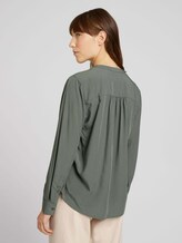 Rüschen Bluse mit Lyocell - Frauen - dusty mid olive Rüschen Bluse mit Lyocell - Frauen - dusty mid olive - 2 - TOM TAILOR