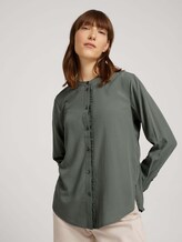 Rüschen Bluse mit Lyocell - Frauen - dusty mid olive Rüschen Bluse mit Lyocell - Frauen - dusty mid olive - 5 - TOM TAILOR